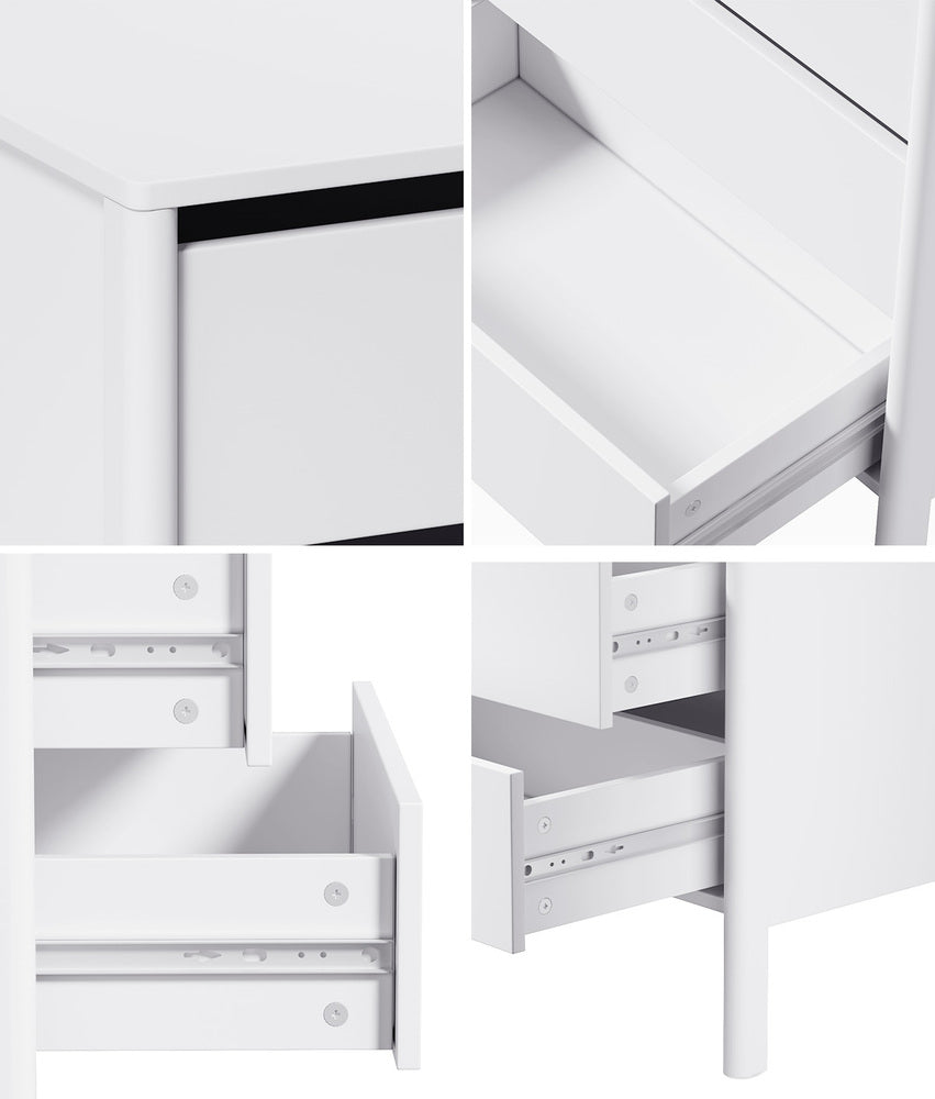 Aston 6 Chest Of Draws Handle Free Dresser Unit | Modern Scandi Style Six Draw Lowboy