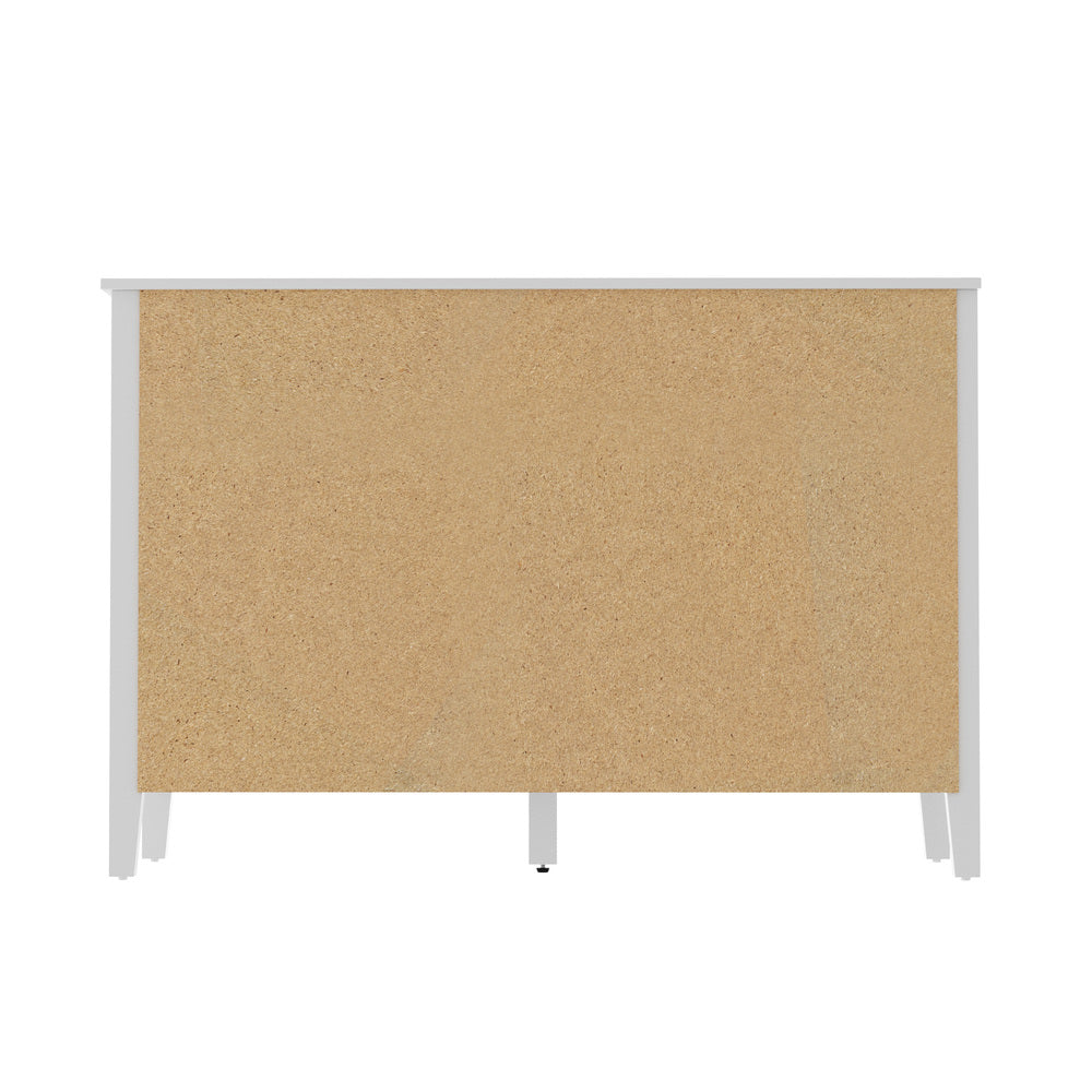 Sannero Hampton Style Chest Of Drawers Storage Unit | Traditional White Storage Dresser Tallboy