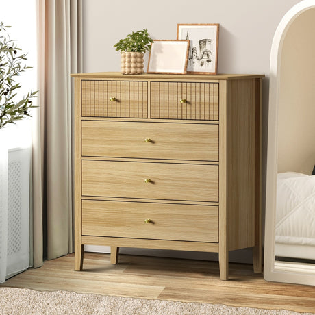 Centrum Nuovo 5 or 6  Drawer Tallboy Dresser | Modern Bedroom Storage Unit Cabinet