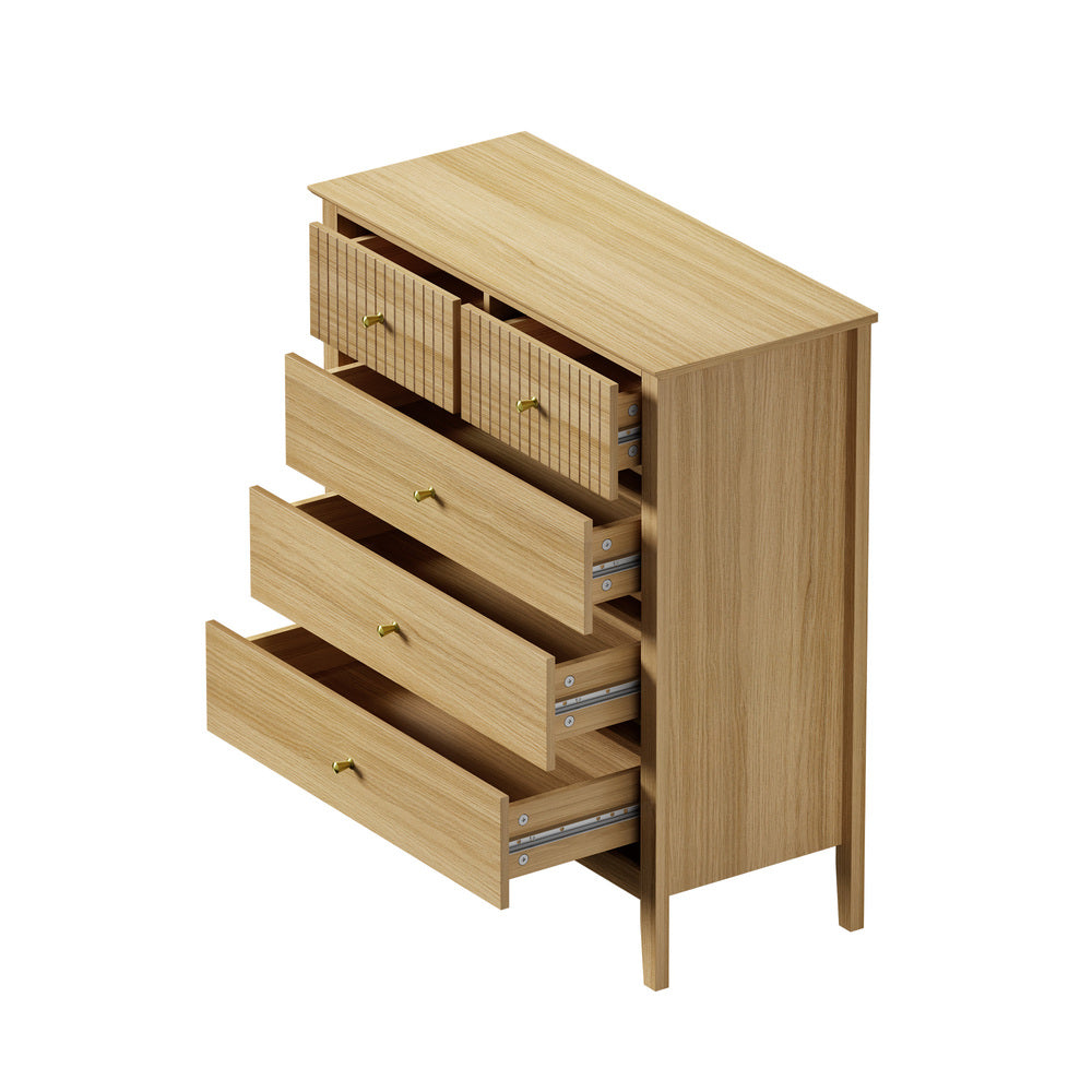 Centrum Nuovo 5 or 6  Drawer Tallboy Dresser | Modern Bedroom Storage Unit Cabinet