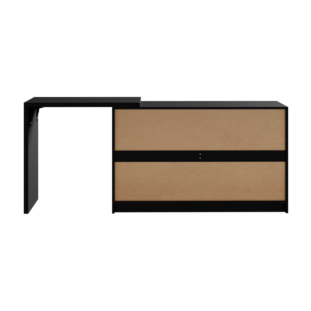 Essenza Two in One Modern 6 Chest Of Drawers Storage Cabinet and Table| Elegant Fingerpull Storage Set