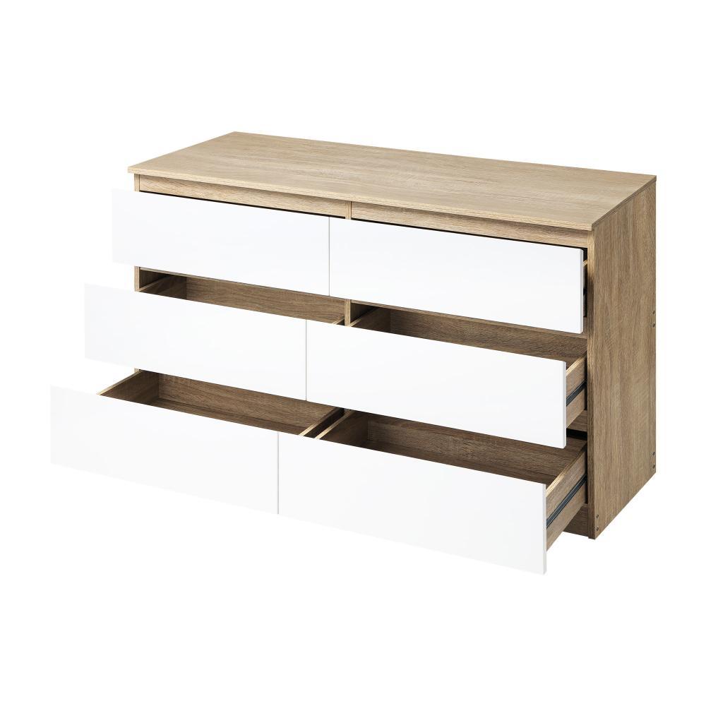Essenza Modern 6 Chest Of Drawers Storage Cabinet | Elegant Wooden Fingerpull Storage Unit
