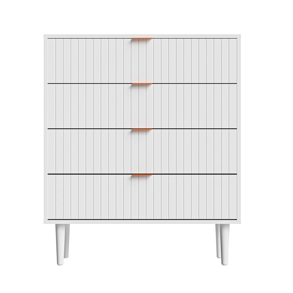 Centrum Bedroom 4 or 6 Chest of Drawers Tallboy Cabinet | Blanco Nuvo Modern Tallboy Storage Cabinet