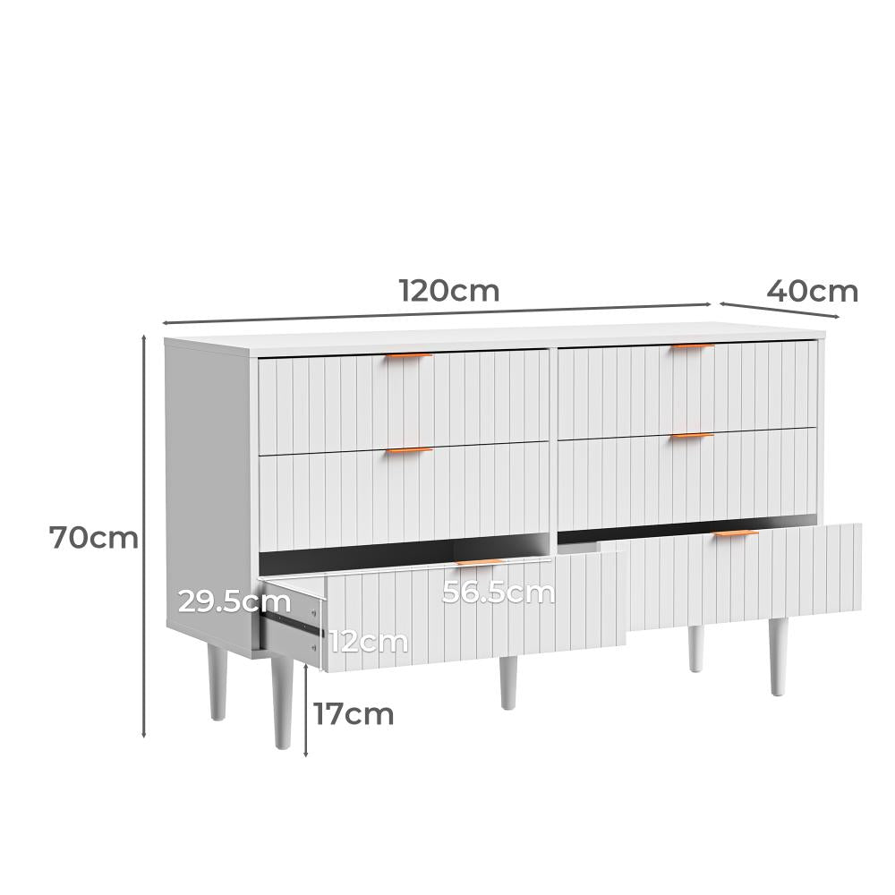 Centrum Bedroom 4 or 6 Chest of Drawers Tallboy Cabinet | Blanco Nuvo Modern Tallboy Storage Cabinet