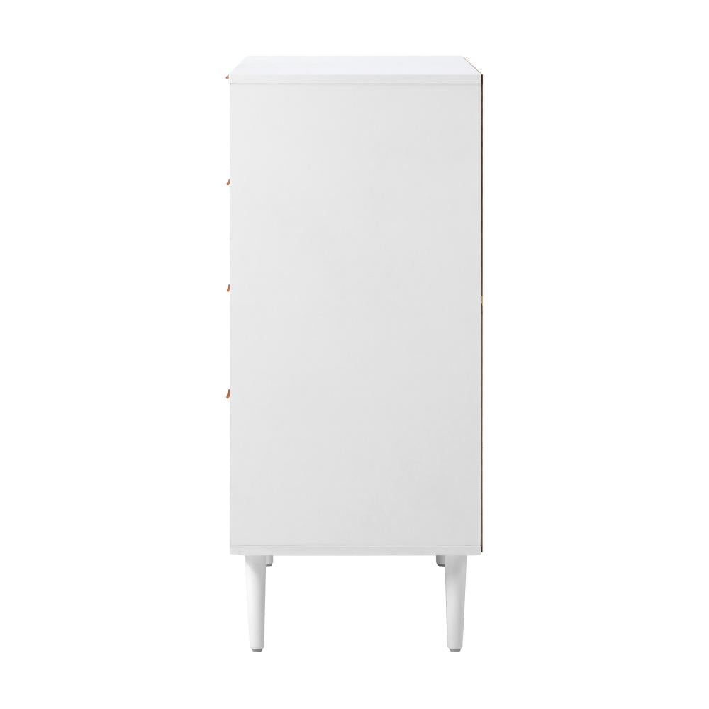 Centrum Bedroom 4 or 6 Chest of Drawers Tallboy Cabinet | Blanco Nuvo Modern Tallboy Storage Cabinet