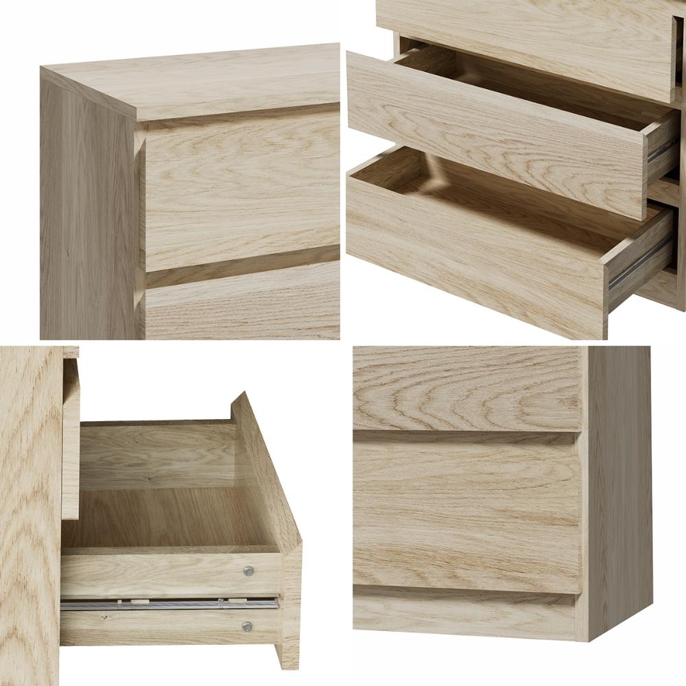 Santori Naturo Modern Chest Of Drawers Storage Cabinet | Wooden Tallboys in 3 or 6 Drawer Option