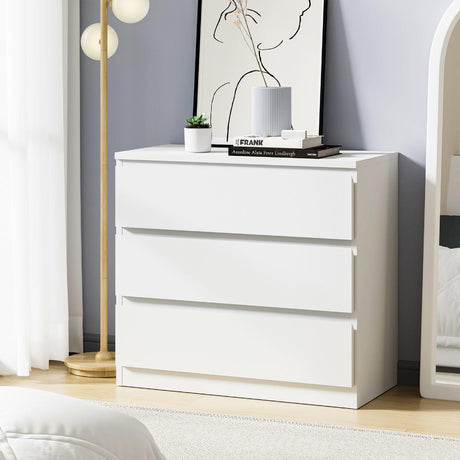 Santori Blanco Modern Chest Of Drawers Storage Cabinet | Elegant White Wooden Tallboy