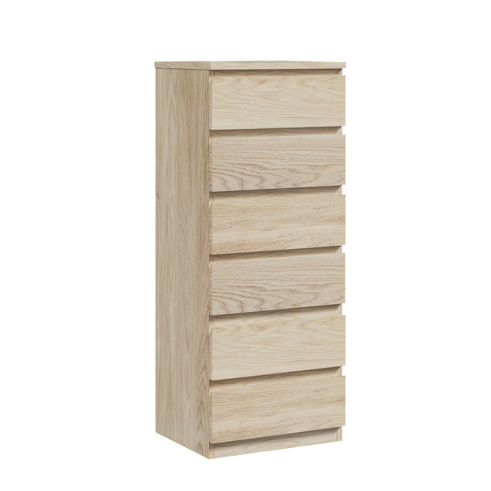Santori Naturo Modern Chest Of Drawers Storage Cabinet | Wooden Tallboys in 3 or 6 Drawer Option