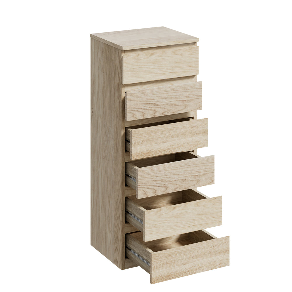 Santori Naturo Modern Chest Of Drawers Storage Cabinet | Wooden Tallboys in 3 or 6 Drawer Option