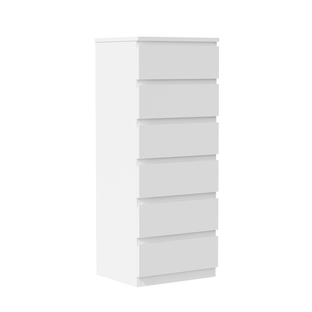 Santori Blanco Modern Chest Of Drawers Storage Cabinet | Elegant White Wooden Tallboy