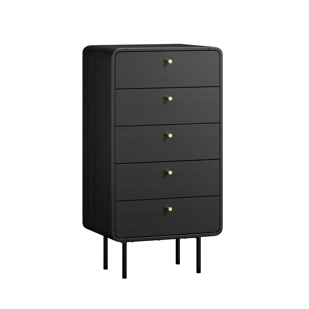 Vesio 5 Draw Modern Dresser Tallboy | 5 Draw Chest Of Drawers Storage Unit