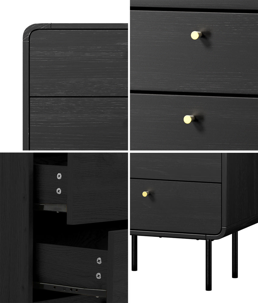 Vesio 5 Draw Modern Dresser Tallboy | 5 Draw Chest Of Drawers Storage Unit