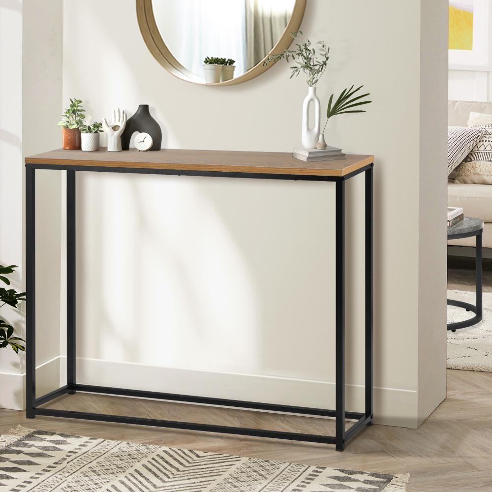 Pax Romana Marble Effect Top Console Table | Modern Sleek Entry Hallway Table