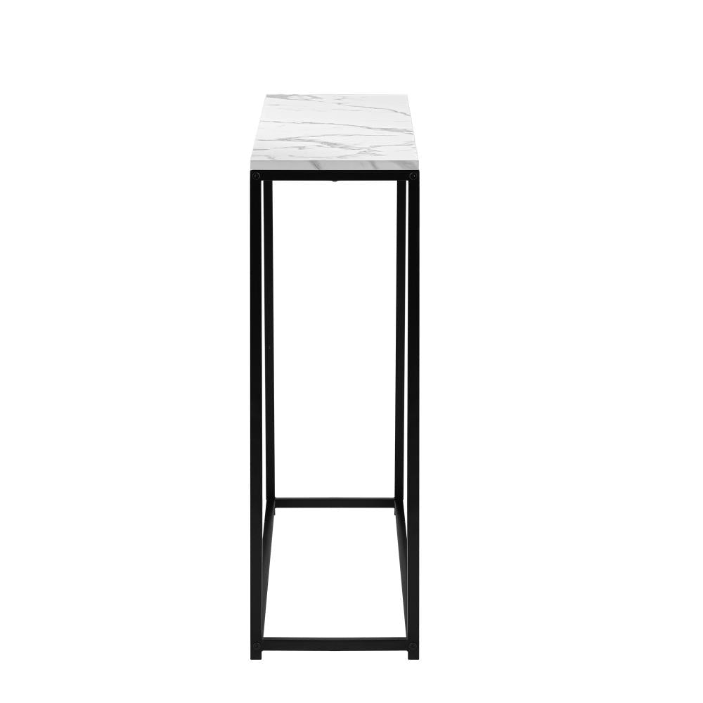 Pax Romana Marble Effect Top Console Table | Modern Sleek Entry Hallway Table