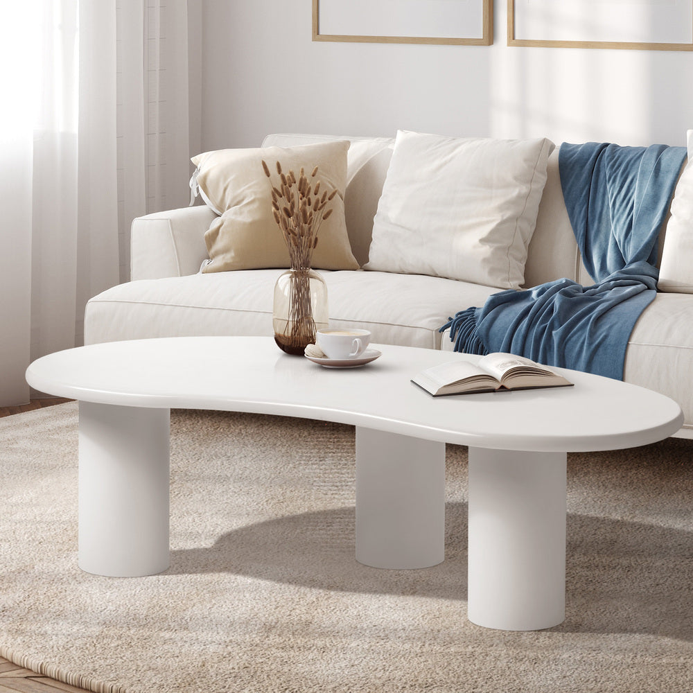 Cirrus Modern Designer Coffee Table in White | Feature Piece Versatile Coffee Table