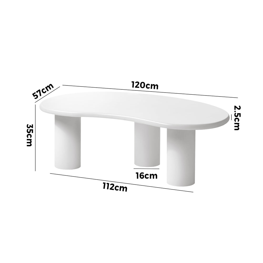 Cirrus Modern Designer Coffee Table in White | Feature Piece Versatile Coffee Table