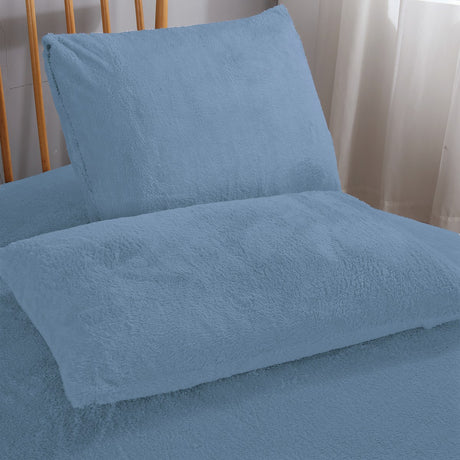 Ramesses Teddy Fleece Fitted Sheet Combo Set | Winter Warm Soft Teddy Fleece Sheets