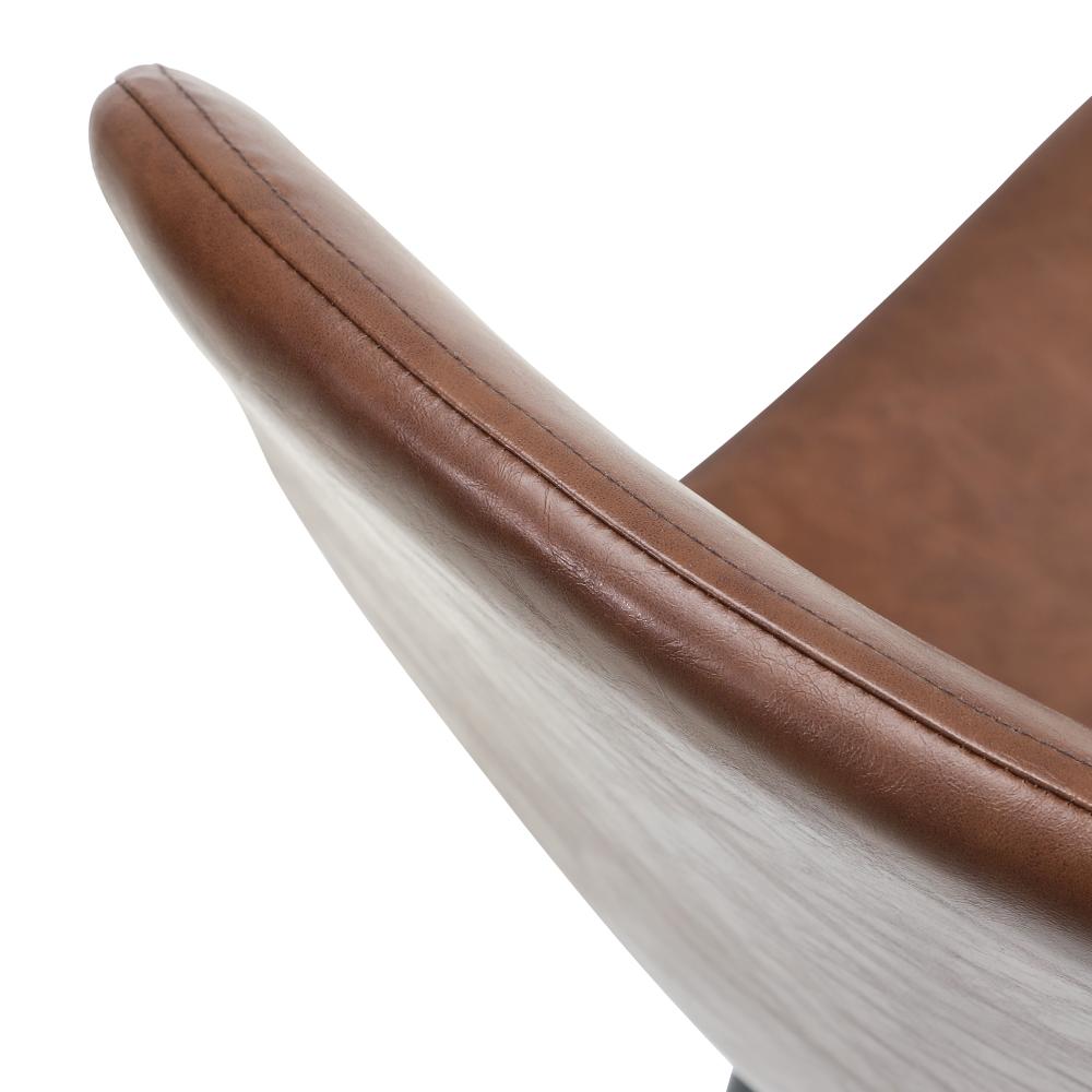 Set of 2 Murano PU Leather Soft Padded Dining Room Chairs | Slim PU Leather Modern Dining Chairs Set