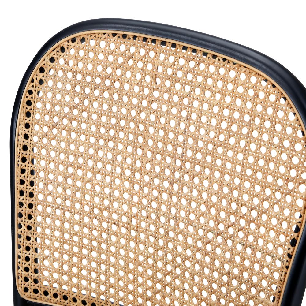 Set of Two Rialto Vintage Wooden Rattan Classic Dining Chairs | Stylish Retro Wooden Kitchen Dining Chairs