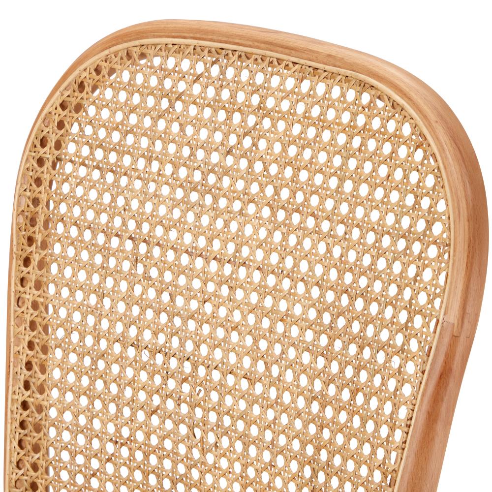 Set of Two Rialto Vintage Wooden Rattan Classic Dining Chairs | Stylish Retro Wooden Kitchen Dining Chairs