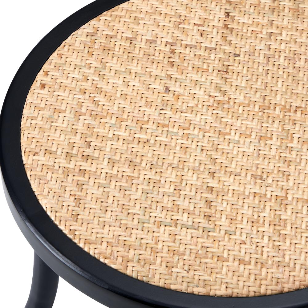 Set of Two Maruzzi Vintage Wooden Rattan Arched Dining Chairs | Stylish Retro Wooden Kitchen Dining Chairs