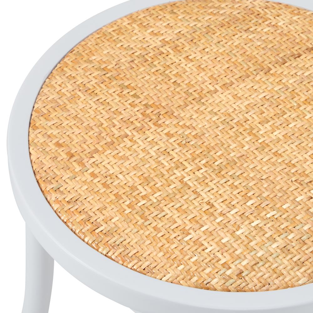 Set of Two Maruzzi Vintage Wooden Rattan Arched Dining Chairs | Stylish Retro Wooden Kitchen Dining Chairs