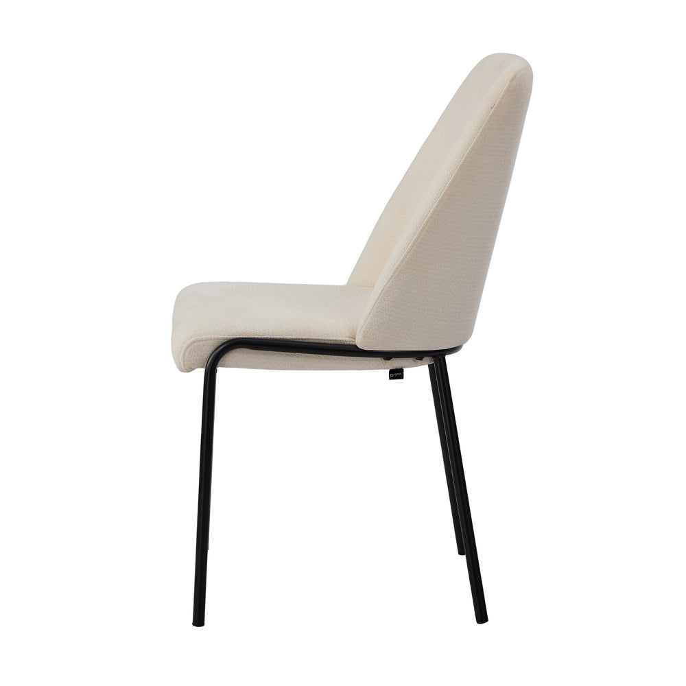 Set of Two Alegro Plush Chenille Fabric Dining Chairs | Premium Soft Touch Fabric Dining Chair Set