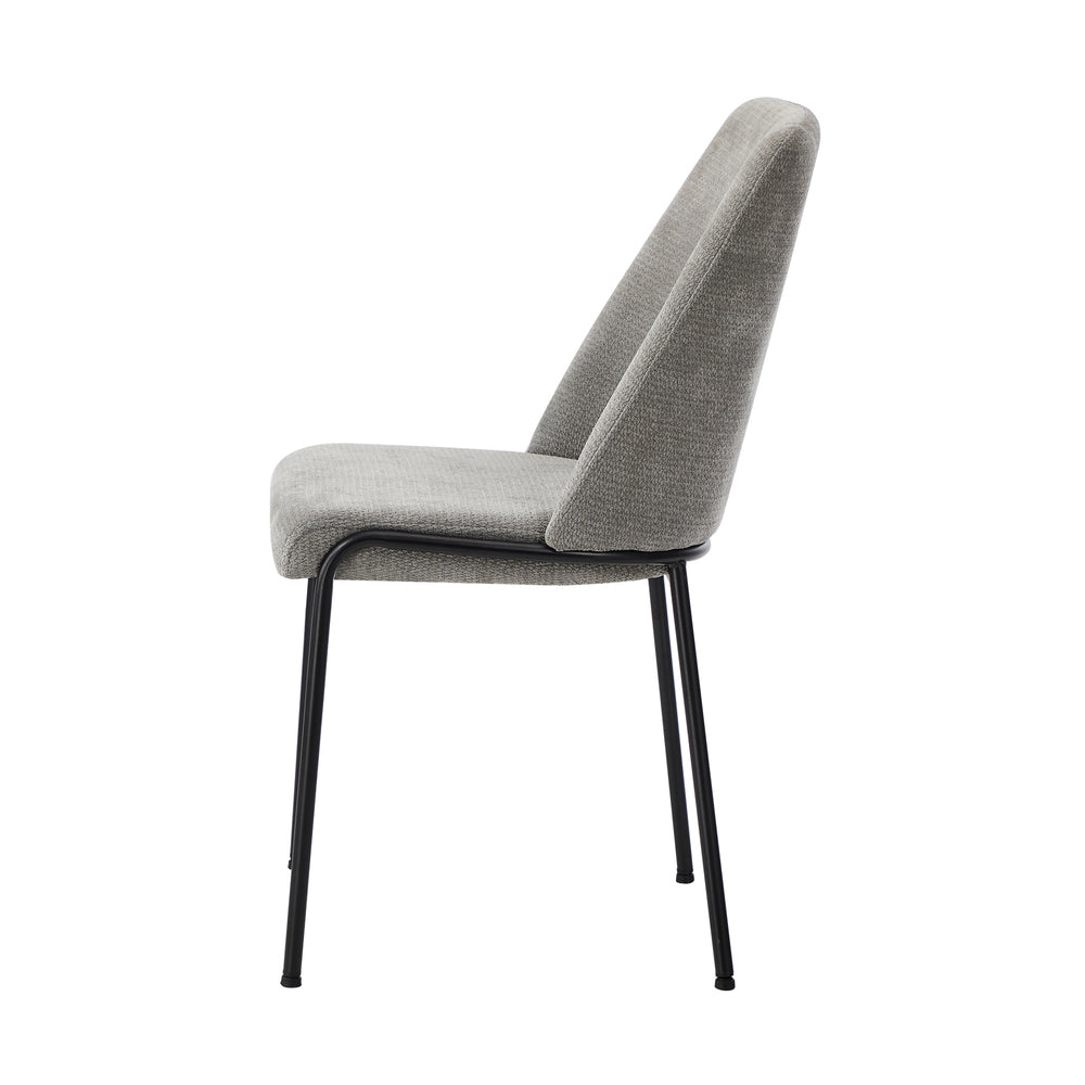 Set of Two Alegro Plush Chenille Fabric Dining Chairs | Premium Soft Touch Fabric Dining Chair Set