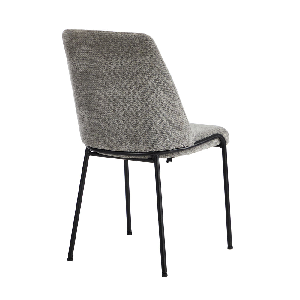 Set of Two Alegro Plush Chenille Fabric Dining Chairs | Premium Soft Touch Fabric Dining Chair Set