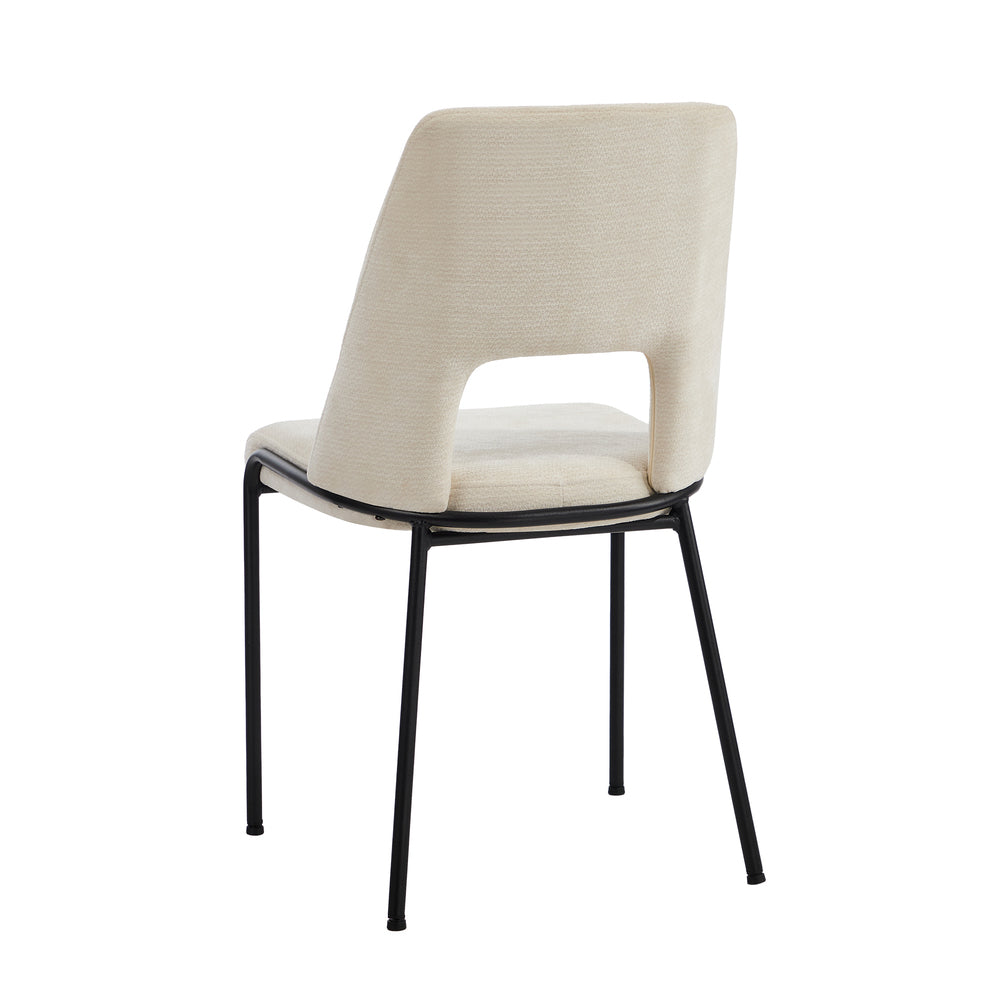 Set of Two Aspire Plush Chenille Fabric Dining Chairs | Premium Fabric Dining Chair Set