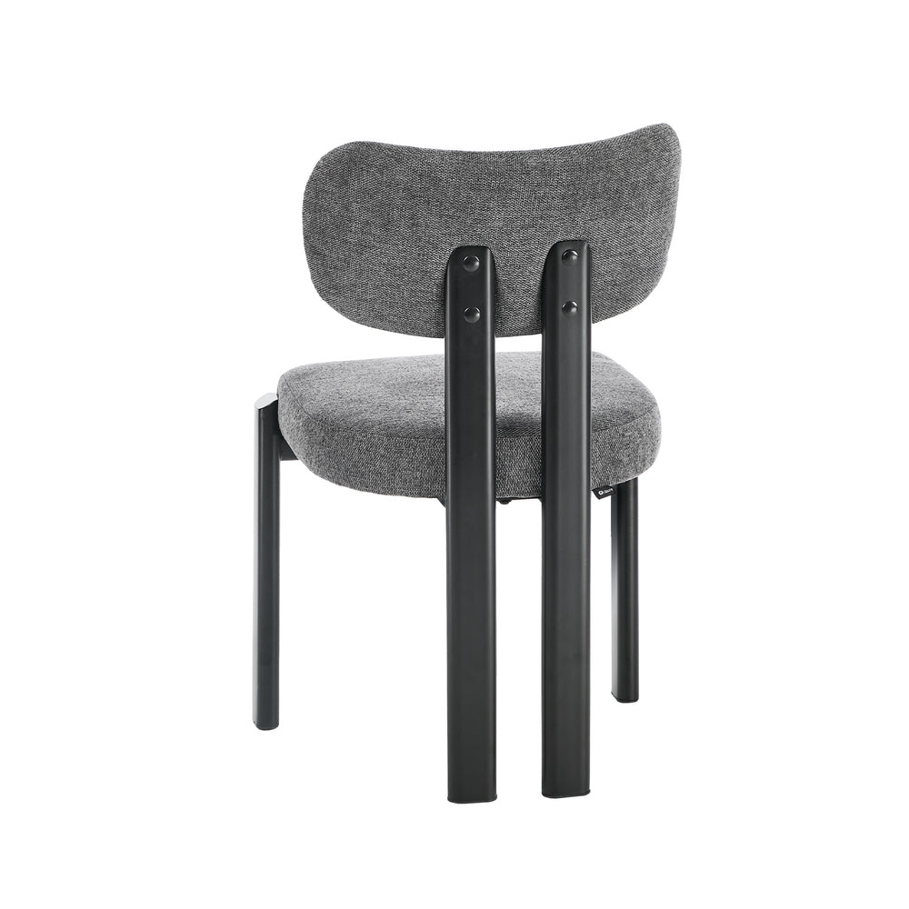 Set of Two Oslo Curved Modern Dining Chairs | Minimalist Luxury Designer Dining Chairs