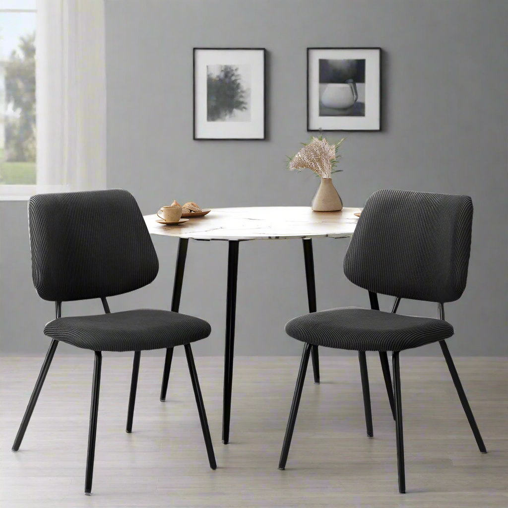 Set of Two Ferrara Fabric Dining Chairs | Premium Boucle or Fabric Dining Chair Set