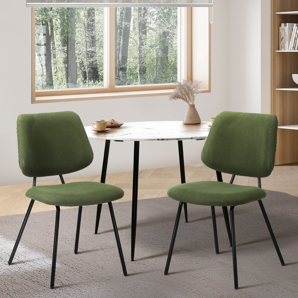 Set of Two Ferrara Fabric Dining Chairs | Premium Boucle or Fabric Dining Chair Set