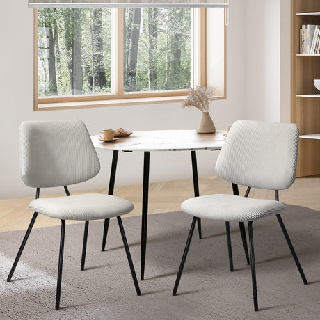 Set of Two Ferrara Fabric Dining Chairs | Premium Boucle or Fabric Dining Chair Set