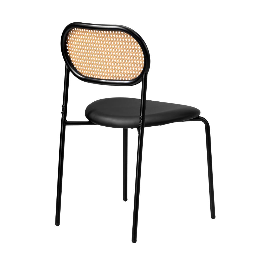 Set of Two Rearo Vintage Wooden Rattan Dining Chairs | Stylish Retro Wooden Kitchen Dining Chairs