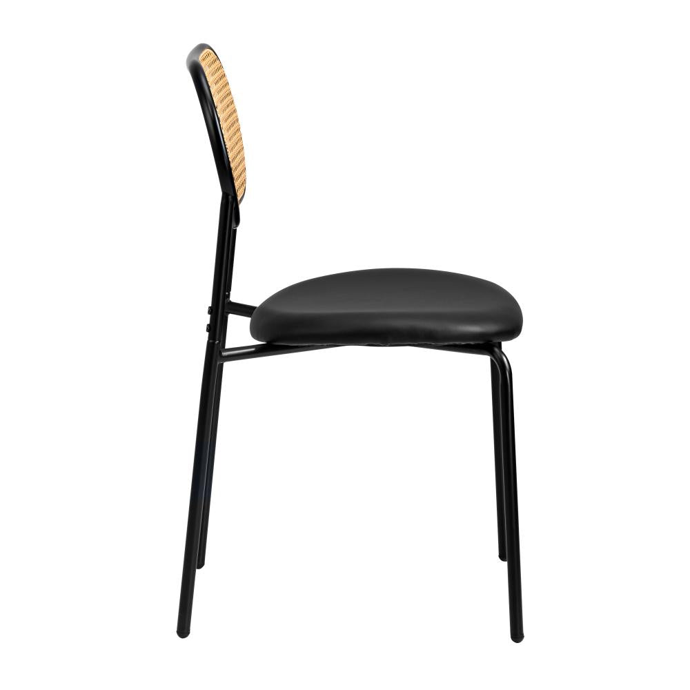 Set of Two Rearo Vintage Wooden Rattan Dining Chairs | Stylish Retro Wooden Kitchen Dining Chairs