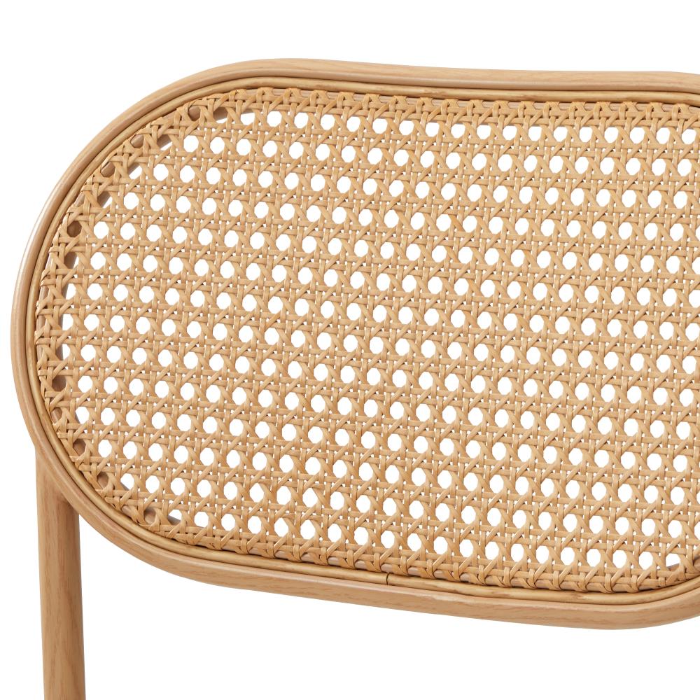 Set of Two Rearo Vintage Wooden Rattan Dining Chairs | Stylish Retro Wooden Kitchen Dining Chairs