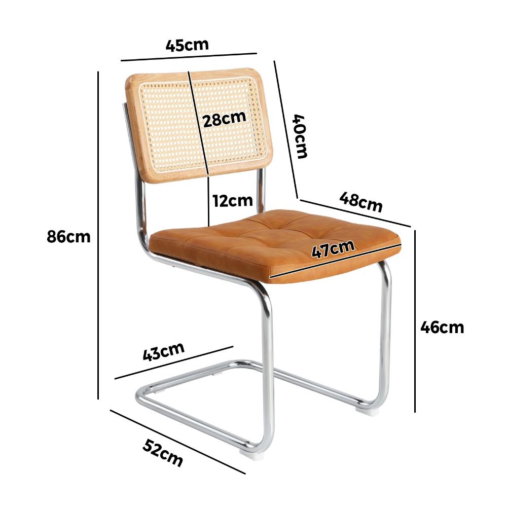 Set of Two Amolfo Designer Dining Chairs | Retro Style Wooden Variety Dining Chairs