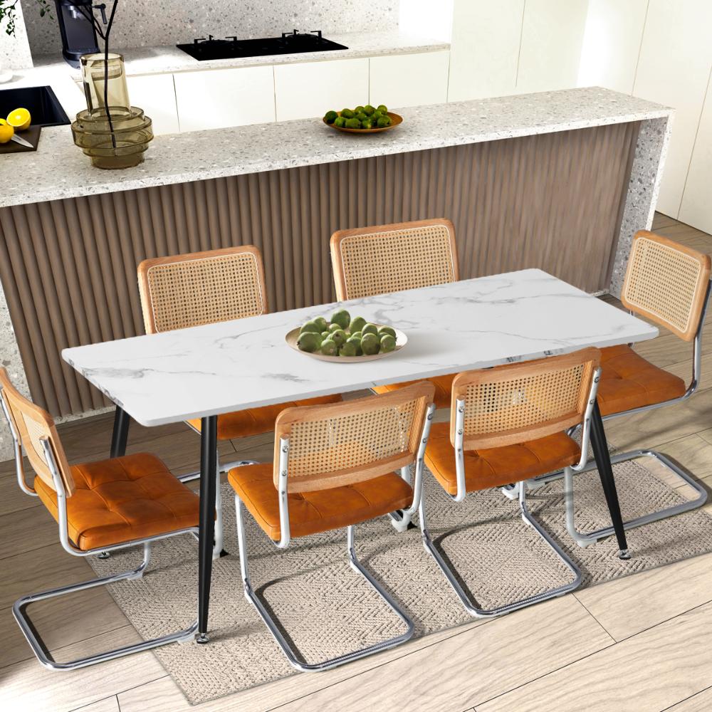 Set of Two Amolfo Designer Dining Chairs | Retro Style Wooden Variety Dining Chairs