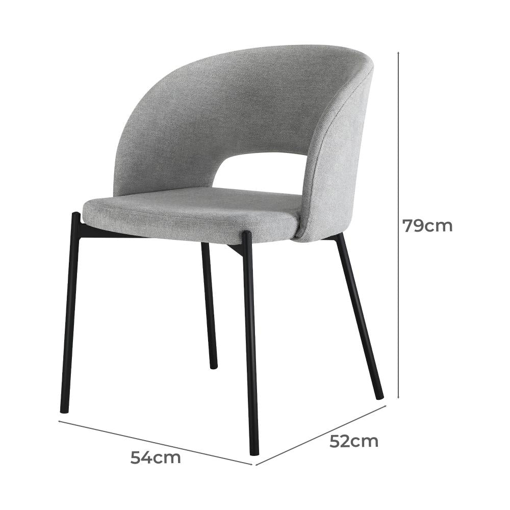 Set of Two Teddy Millie Boucle Fabric Dining Chairs | Premium Boucle or Fabric Dining Chair Set