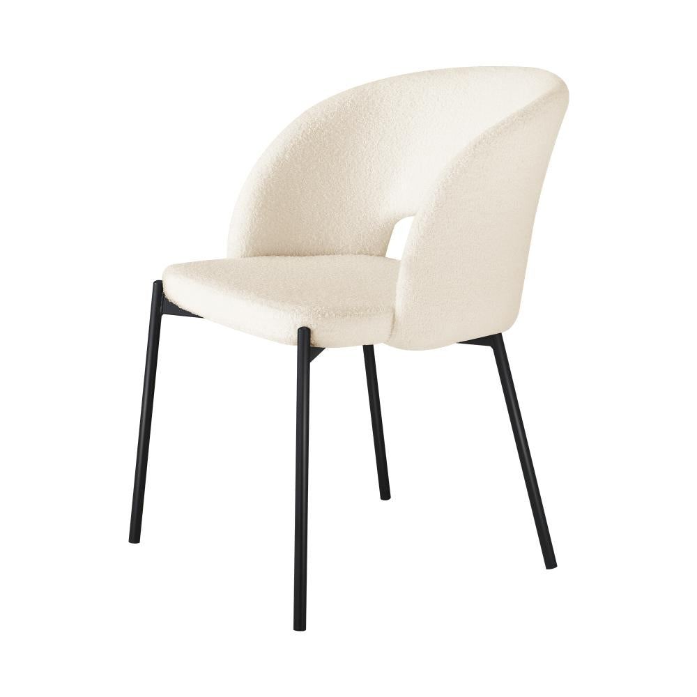 Set of Two Teddy Millie Boucle Fabric Dining Chairs | Premium Boucle or Fabric Dining Chair Set