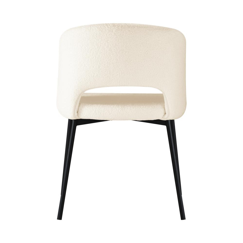 Set of Two Teddy Millie Boucle Fabric Dining Chairs | Premium Boucle or Fabric Dining Chair Set