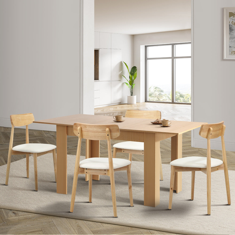 Orebello Extendable 120-160cm Dining Table Set | 5-7 Seater Premium Modern Dining Table Set