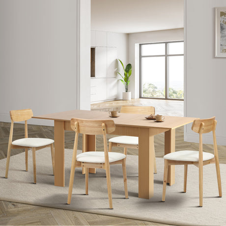 Orebello Extendable 120-160cm Dining Table Set | 5-7 Seater Premium Modern Dining Table Set
