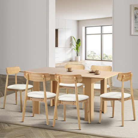 Orebello Extendable 120-160cm Dining Table Set | 5-7 Seater Premium Modern Dining Table Set