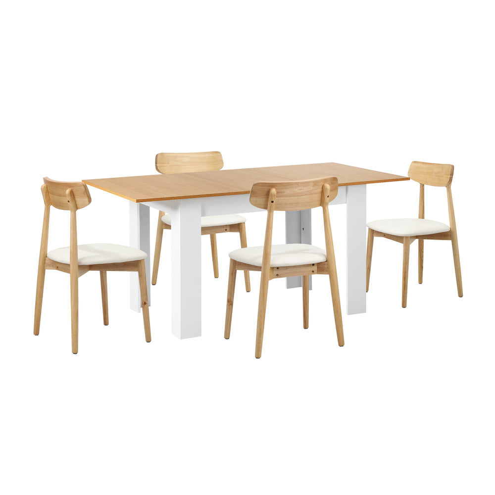 Orebello Extendable 120-160cm Dining Table Set | 5-7 Seater Premium Modern Dining Table Set