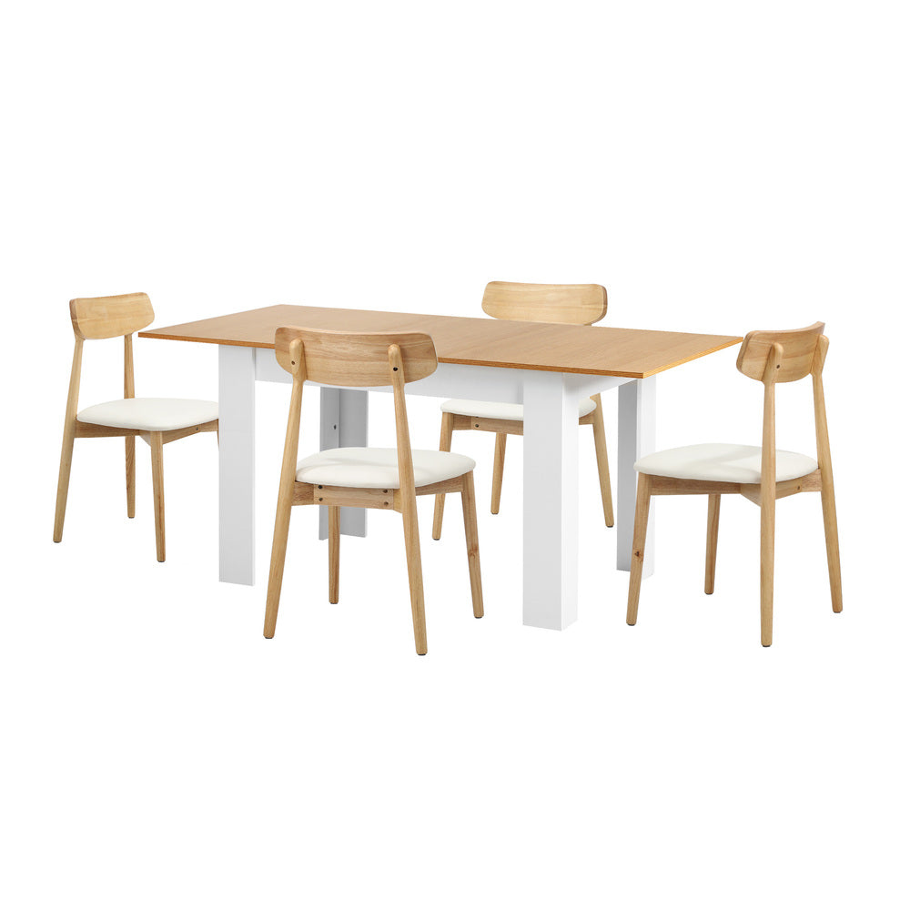 Orebello Extendable 120-160cm Dining Table Set | 5-7 Seater Premium Modern Dining Table Set