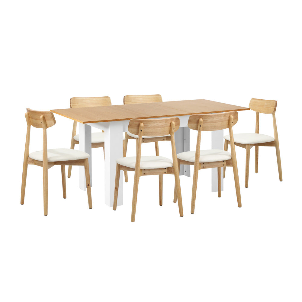 Orebello Extendable 120-160cm Dining Table Set | 5-7 Seater Premium Modern Dining Table Set