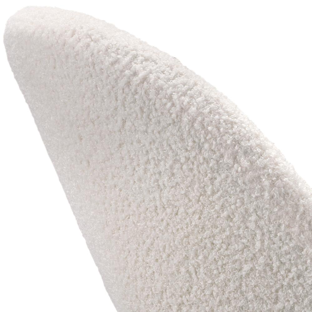 Teddy Milo Boucle 5pc Dining Table Set | Premium Modern Dining Table Marble Style Top and White Boucle Chairs