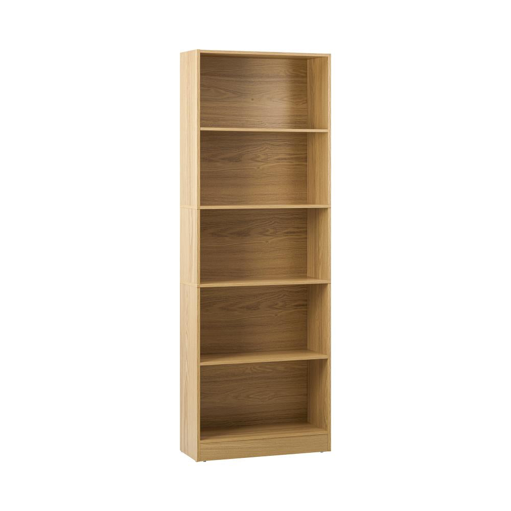 Milanese 5 Tier Wooden Display Unit | Modern Wooden Bookshelf Storage Shelving Unit